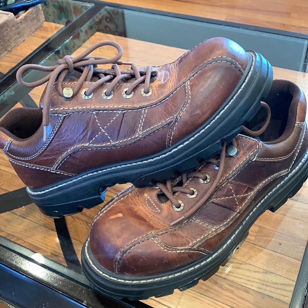 Mens GBX size 12 brown leather shoe great condition